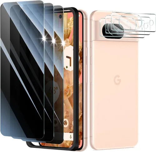 Miniatura 15 de Paquete de 4 protectores de lente de cámara para Google Pixel 6A, protector de pantalla de vidrio templado 9H, claridad HD, antiarañazos, sin