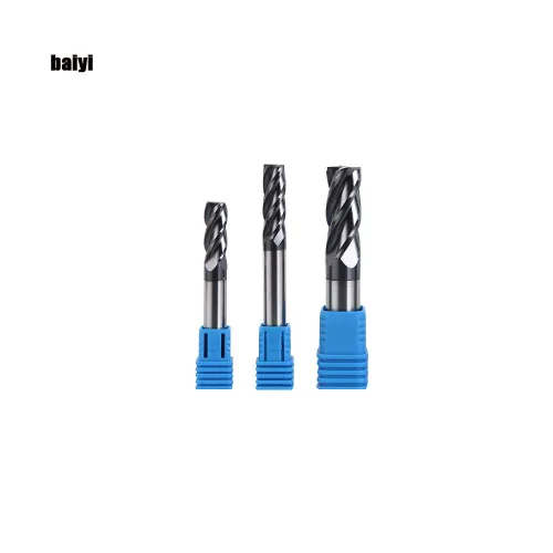 Miniatura 7 de joleully Fresa de Extremo Cuadrado de Carburo de 1/2", HRC 45 Grados Extremo Único 4 Flautas Recubrimiento AlTiN Brocas de Fresado