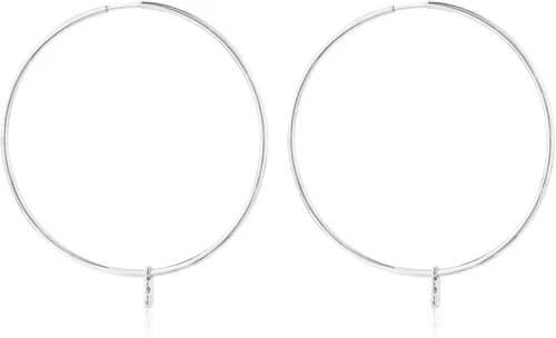 Miniatura 3 de TOUS Aretes tipo argolla en plata de ley con detalle de oso - Longitud 1.6in