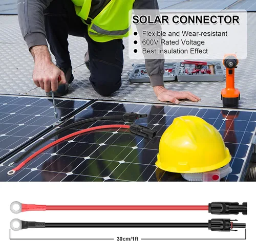 Miniatura 4 de iGreely Cable de calibre 10, cable solar a anillo tórico, kit de adaptador de panel solar, conector de cable para controlador de carga solar de RV