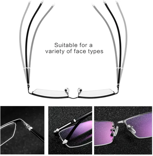 Miniatura 6 de Gafas de lectura de transición de metal para hombre, lentes fotocrómicas ultraligeras para presbicia, lupa Gary