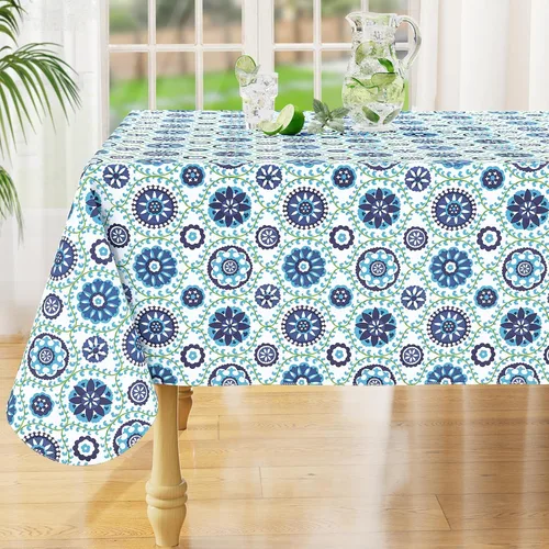 Miniatura 21 de misaya Mantel rectangular de vinilo impermeable, mantel lavable con reverso de franela, mantel de plástico para cena, picnic, interior y exterior