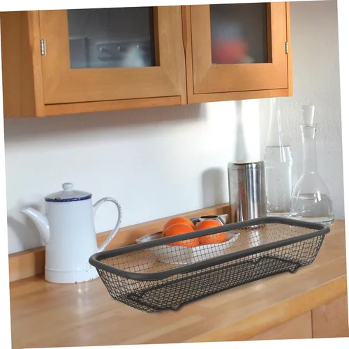 Miniatura 7 de Toddmomy Cesta de almacenamiento de vajilla organizador de utensilios para cajones de cocina, lavavajillas, cubiertos, barra de cesta de acero