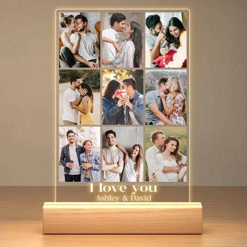 Miniatura 13 de Marcos de fotos personalizados con foto, marco de fotos personalizado con luz nocturna, marco de fotos personalizado, regalos personalizados de 5