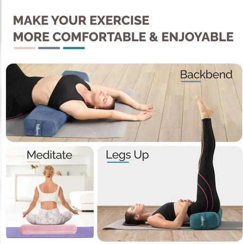 Miniatura 5 de Yes4All Triple-Layer Sponge Yoga Bolster Pillow for Restorative Yoga & Meditation - Versatile Yoga Support Pillow, Balance & Poses Modification