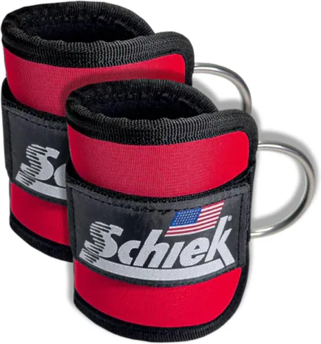 Miniatura 6 de Schiek Sports 1707 Tobilleras - Ideal para golpes de glúteos y entrenamientos de máquina de cable, duraderos y construidos para durar Blanco