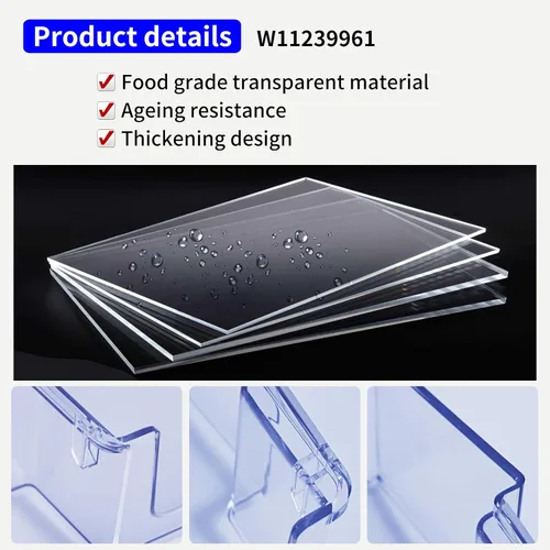 Miniatura 9 de 2 unidades mejoradas W11239961 W10900538 para puerta de refrigerador compatibles con refrigerador Whirlpool, reemplazo 4591452, AP6333410