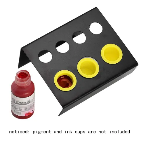 Miniatura 4 de Soporte profesional para tazas de tinta de tatuaje, 2 unidades, 7 agujeros, para pigmentos de tatuaje, tapas de vasos, soporte para recipientes