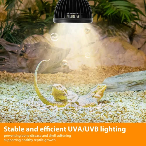 Miniatura 7 de REPTITRIP Luz UVB para reptiles, bombilla UVB 5W 5.0 UVB lámpara LED, bombilla de reptil, proporciona suficiente exposición UVB para especias