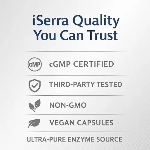 Miniatura 5 de iSerra Advanced Series Serrapeptase 250,000 SPU por cápsula (500,000 SPU por 2 cápsulas) Máxima fuerza 12 veces potente Serratiopeptidasa 90