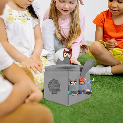 Miniatura 5 de Annmore Bolsa de almacenamiento para caja y figuras Tonies, con funda para orejas Tonies, estuche de transporte para Toniebox y personajes, gris