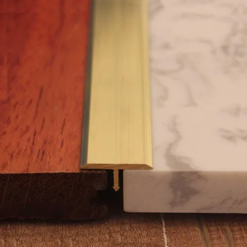 Miniatura 11 de ZIMGOD Tira de transición de piso de latón, moldura en T, umbral de piso laminado para pisos de alfombra a azulejos, cubierta de costura de piso