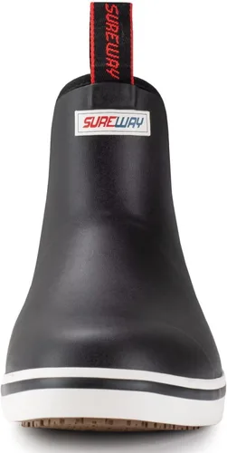 Miniatura 6 de SUREWAY Botas de cubierta profesionales antideslizantes para pesca y tobillo para hombre, botas de lluvia impermeables