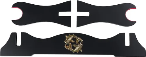 Miniatura 5 de Soporte de espada de terciopelo japonés acolchado Katana Stand Samurai Display Rack Soporte Todo Tanto Espada yin y Yang 1 Nivel