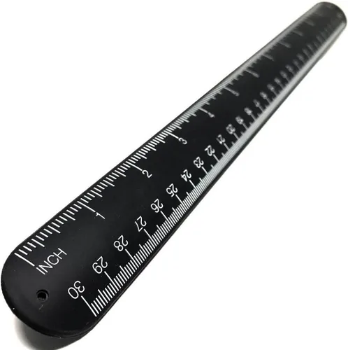 Perfect Measuring Tape - Regla a presión de pulsera - Banda métrica de silicona para pulsera - Dos caras (lado de medición y ecuaciones y lado de