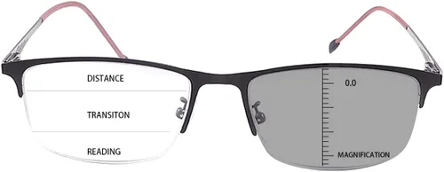 Miniatura 7 de LJIMI - Gafas de sol de lectura fotocromáticas progresivas multifocal, protección UV, lector solar, lentes de bloqueo de luz azul