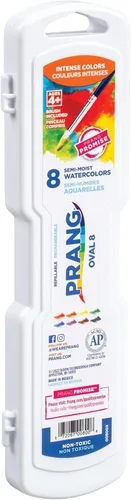 Miniatura 5 de Prang Juego de pintura ovalada para acuarela, 8 colores surtidos, 1 unidad