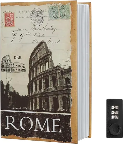 Miniatura 10 de Caja Fuerte de Libro para Almacenamiento, Caja de Seguridad con Cerradura de Combinación Premium, Caja Fuerte de Libro Portátil, Perfecta para Casa