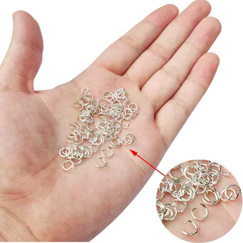 Miniatura 2 de TTSAM 600 Piezas Anillos de Salto Chapados en Plata (6 mm) - Suministros para Fabricación de Joyas
