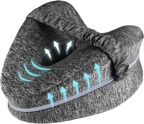 Miniatura 8 de Almohada de rodilla para las personas que duermen de lado, almohada de pierna para dormir, almohada de rodilla con correa, almohada de alineación