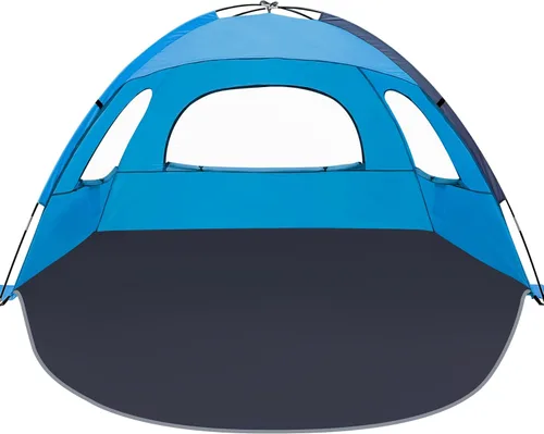 Miniatura 13 de NXONE Tienda de campaña de playa con protección UV UPF 50+, ligero y fácil de instalar, toldo de playa portátil para la familia, gran espacio