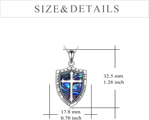 Miniatura 6 de YFN Collar de plata de ley de San MiguelSan CristófaloJesúsVirgen María para hombres, niños, mujeres, católicoprotectortalismán Miguel Arcángel