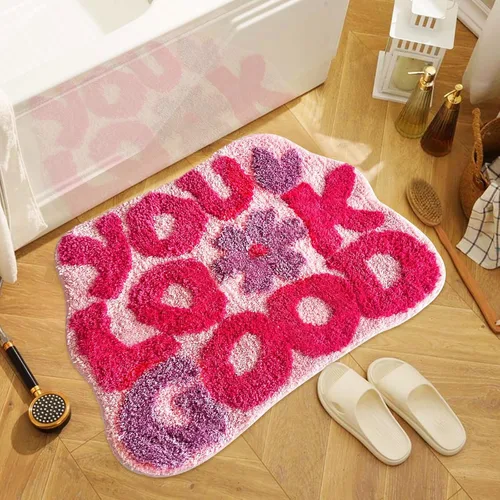 Miniatura 9 de Get Naked - Alfombra de baño negra – Divertida alfombra de baño antideslizante de felpa, 20 x 40 pulgadas, microfibra absorbente de secado rápido
