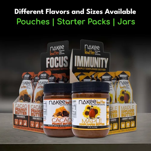 Miniatura 7 de Nakee Butter Focus Cacao Mantequilla de Maní - Paquete de 12, Sin Gluten