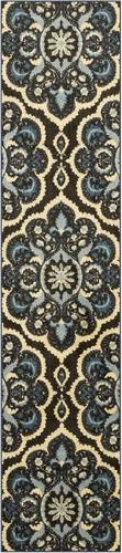 Miniatura 53 de Maples Rugs - Alfombra antideslizante Vivian, para pasillo o entrada, patrón de medallones [fabricada en Estados Unidos], 2 x 6 pies, color gris