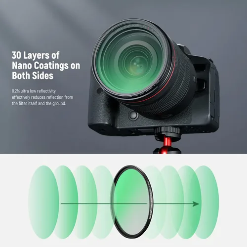 Miniatura 5 de NEEWER Difusión negra de 3.031 in, 1 filtro, filtro de efecto cinematográfico de ensueño, ultra delgado, repelente al agua, resistente a
