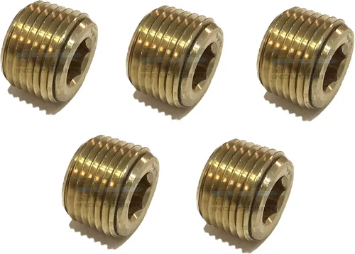 Miniatura 3 de Latón COUNTERSUNK HEX Plug 1/2" macho NPT MNPT combustible/aire/agua/aceite/gas WOG (cantidad 01)