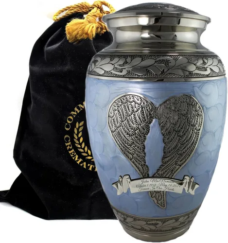 Miniatura 20 de Urna de cremación de ángel azul para cenizas hombre adulto – Urnas de cremación personalizadas para cenizas humanas, urnas decorativas para hombre