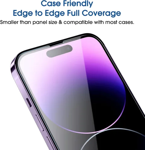 Miniatura 4 de amFilm Paquete de 2 protectores de pantalla magnéticos OneTouch para iPhone 14 Pro de 6.1 pulgadas [plástico ecológico y reductor]