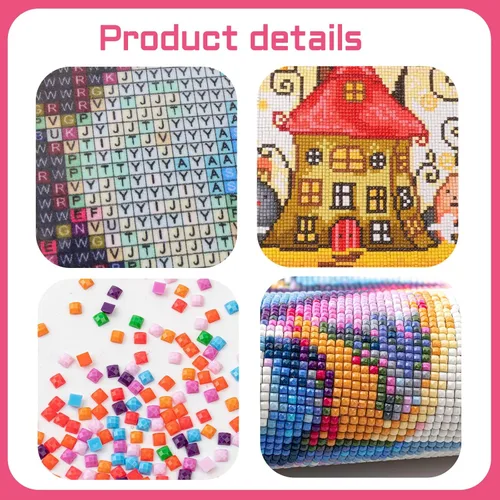 Miniatura 4 de AiYuanzsh Paquete de 10 kits de pintura de diamante cuadrado 5D para adultos, kits de arte de diamantes cuadrados de taladro completo, paisaje