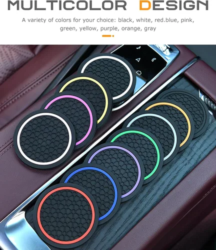 Miniatura 6 de SCUARI 4 unidades de posavasos para coche, posavasos para tazas de coche, posavasos para portavasos de coche, accesorios para portavasos de coche