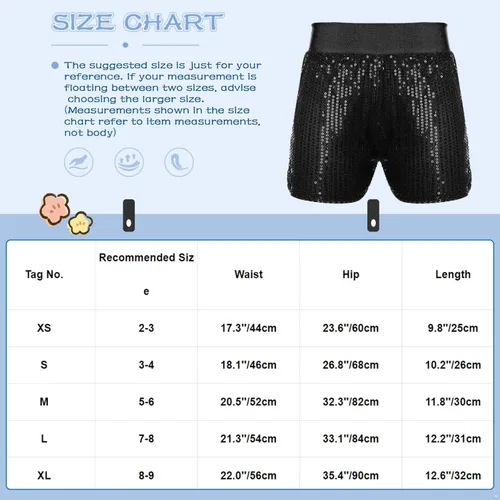 Miniatura 7 de XUNZOO Pantalones cortos de baile de lentejuelas con purpurina para niños y niñas, pantalones cortos de ballet jazz danza yoga gimnasia pantalones