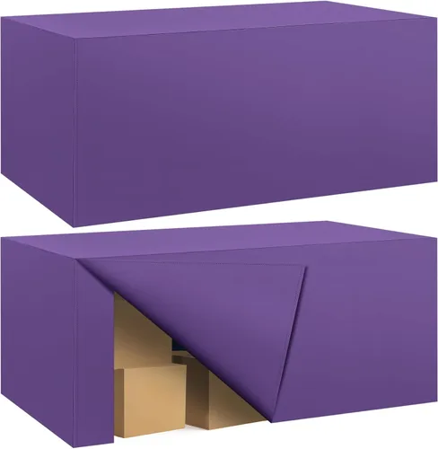 Miniatura 70 de Paquete de 2 manteles ajustados para mesa rectangular de 4 pies, 48 x 24 pulgadas, cubiertas de mesa verde manzana, tela de poliéster resistente al