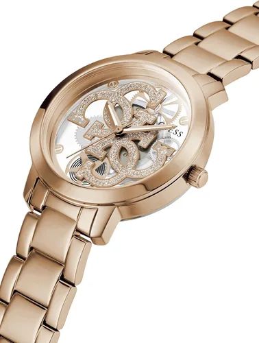 Miniatura 4 de GUESS Reloj de mujer Trend Clear de 1.417in, plateado