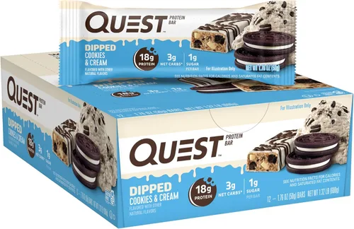 Miniatura 28 de Quest Nutrition Barra de proteína de trozos de chocolate menta, alto en proteínas, bajo en carbohidratos, sin gluten, apto para ceto, 12