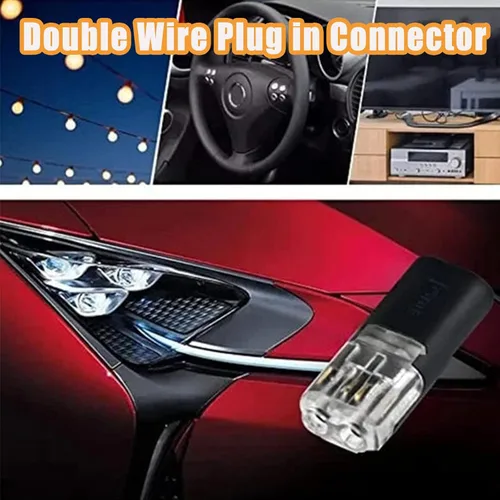 Miniatura 2 de Conector a presión de doble cable con hebilla de bloqueo, Conector enchufable de dos hilos estanco con hebilla de cierre (20PCS)