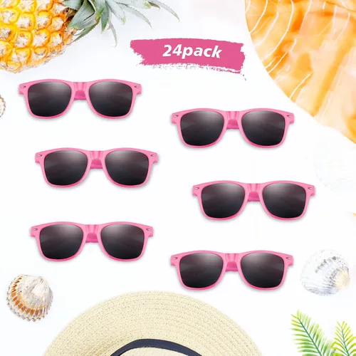 Miniatura 44 de FEPITO Paquete de 24 lentes de sol de fiesta a granel para regalos de fiesta de cumpleaños, rellenos de bolsas de golosinas para playa, piscina