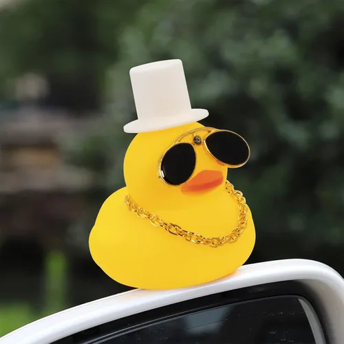 Miniatura 8 de wonuu 2 adornos de pato para salpicadero de automóvil, adornos de goma para decoración de tablero de automóvil, accesorios de decoración con mini