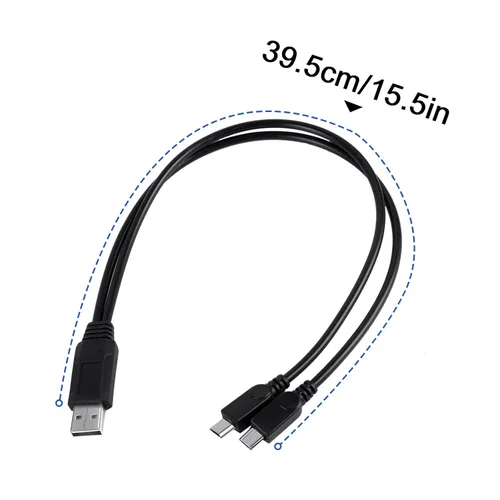 Miniatura 8 de UCEC Cable de carga doble micro USB Splitter que alimenta hasta dos dispositivos micro USB a la vez desde un solo puerto USB (paquete de 1)