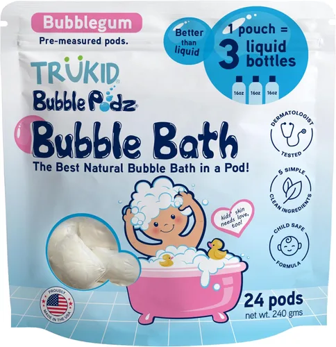 Miniatura 24 de TruKid Bubble Podz - Baño de burbujas para niños, niños pequeños y bebés, bomba de baño suave y refrescante sin lágrimas para piel sensible