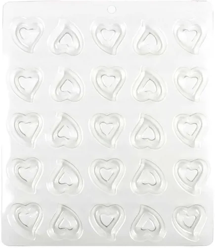 Miniatura 2 de Moldes para hacer dulces de chocolate, para baby shower, B099, corazones de amor, policarbonato, cumpleaños, pasta de azúcar