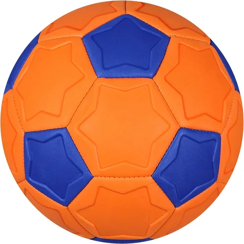 Miniatura 3 de Pelota de fútbol curva tamaño 4, pelotas suaves para desviar para exterior e interior, pelota de fútbol tamaño 4 para niños y niñas Naranja Azul