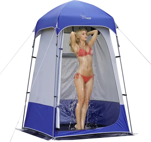 Miniatura 11 de Carpa de Ducha al Aire Libre Cambiador de Privacidad Carpas de Camping Portátiles Negro
