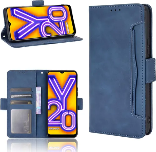 Miniatura 9 de Funda para Vivo Y20 2020, funda para Vivo Y20 2020 V2029 / Y20i V2027 Funda de piel sintética con tapa para Vivo Y20 2020, color negro