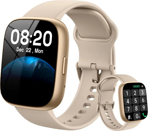 Miniatura 10 de Reloj inteligente con Alexa y llamadas Bluetooth, pantalla táctil HD de 1.83 pulgadas, reloj de fitness con monitor de frecuencia cardíaca/sueño, 30