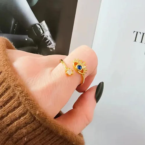 Miniatura 208 de Anillo de plata de ley 925, minimalista, ajustable, hecho a mano, para mujeres y niñas